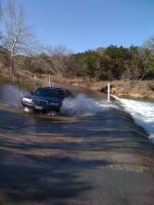 Nearly had to get my feet wet at this low water crossing.