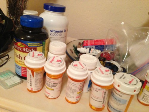 Here are the masses of pills I'm supposed to be taking.  A lot start with oxy, which I can't complain about one bit.