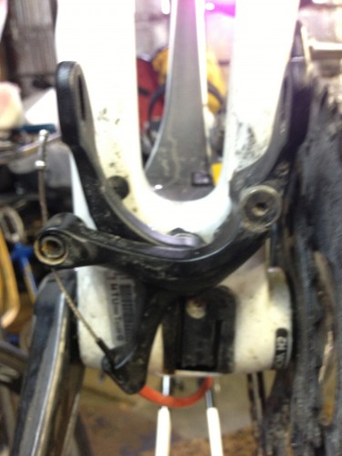 This is the placement of the brake on the new Madone.