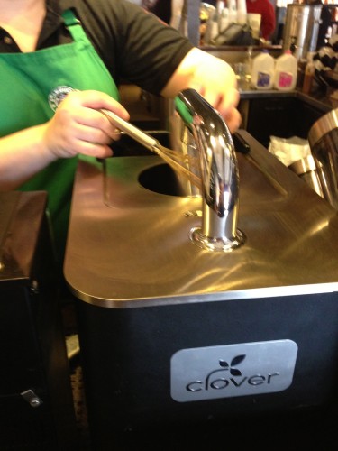 This is a Clover coffee machine they have at the Starbucks at the Plaza in Kansas City.  It is pretty rare, there aren't many around.   It makes excellent coffee.