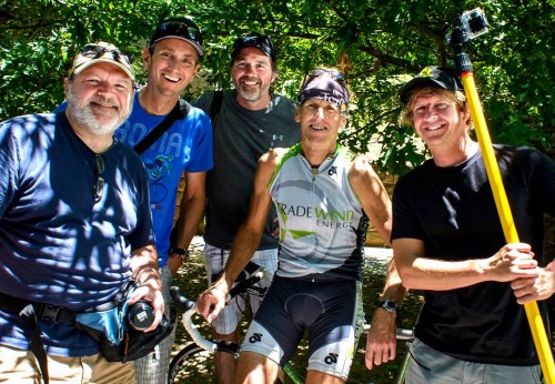 The Gizmo crew and me before Sunday's race at Cry Baby Hill.  They filmed the whole weekend and have a ton of great footage.