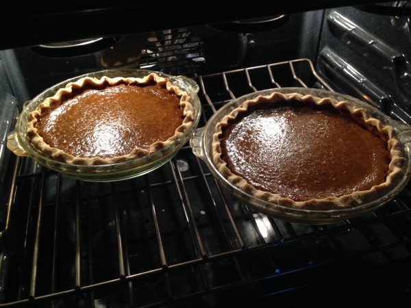 I baked these two pies last night.  It smelled so good waking up this morning.