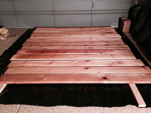 I started staining the rails inside last night.