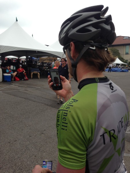 Brian was Skyping with his mom in Denmark at the finish.  She was wishing him happy birthday.  Pretty incredible.