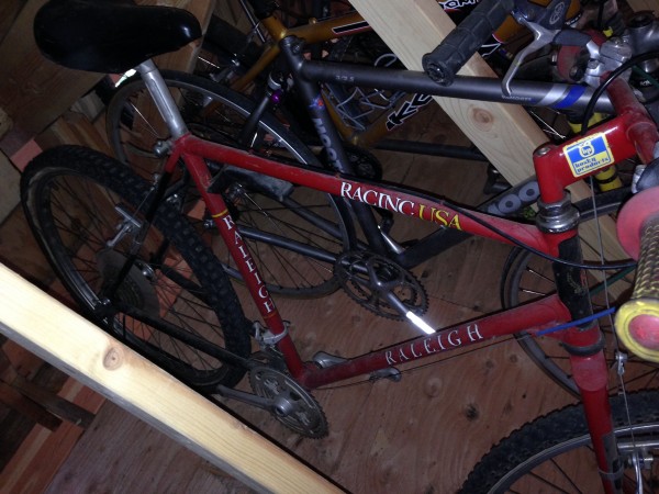 I took this picture a couple days ago at Kent Eriksen's.  This is the  original bike that Roy Knickman rode at the 1st MTB National Championships.  It went from Roy, who raced it (flatted, then finished on a rim), then Jimmy Mac kept it.  It still has Mac's Husqvarna sticker (he worked there then), on the stem.  I once rode it from Cardiff to La Jolla, on the beach, and in the surf.  That bummed Mac out immensely, which I completely understand now.  Anyway, it is a classic and it was so nice for Mac to get it back to Kent.  