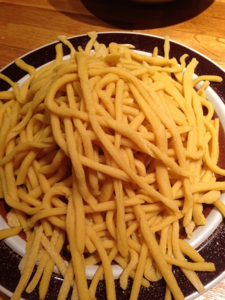 Gwen made homemade pasta too.