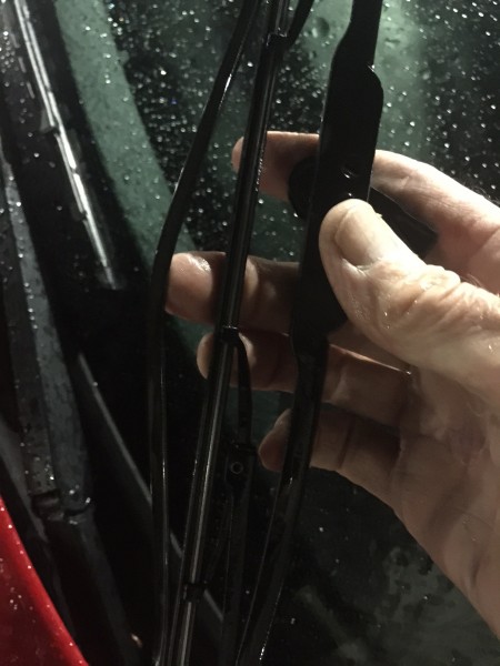 6 month old wiper blade.  Cheap is the word that comes to mind.