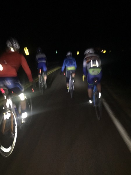The sensations of riding at night are great.