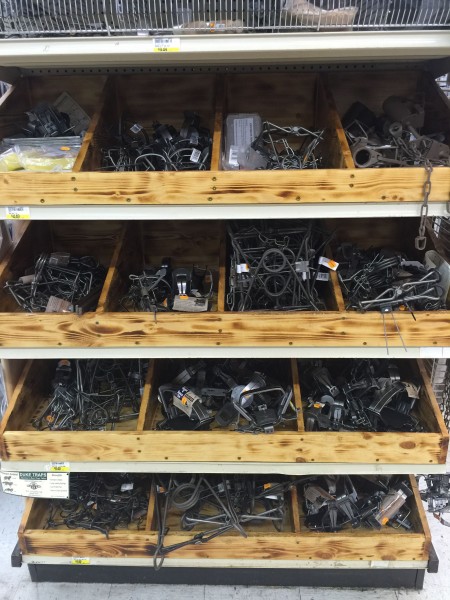 The trapping isle at the hardware store.