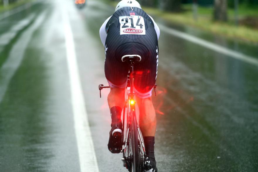 Bontrager has a new line of lights this year. I'd have to draw a line on using them to race. They are too bright and would make racing less safe. When I'm racing a nightime criterium and someone has a light on, it bugs me to death.