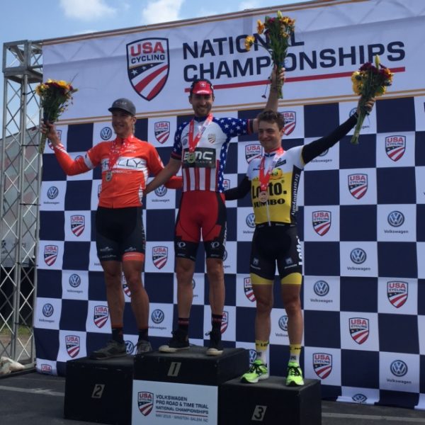Podium for the Pro National Time Trial yesterday.