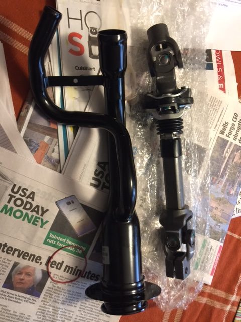 New filler neck. And a steering shaft piece I'm putting in later today.