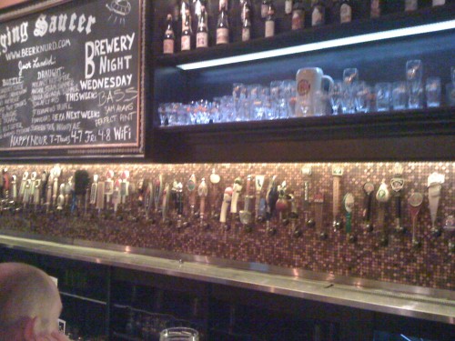 The Flying Sauer.  50 beers on taps.  Hundreds more in the bottle.