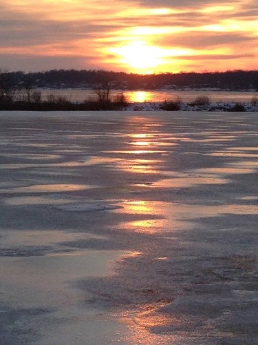 The sunset of Lake Delavan.  Just one of the reasons I ride bikes.