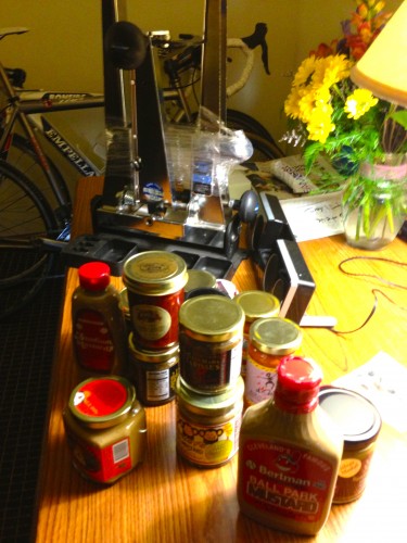 Matt went by the mustard museum and bought $90 worth of mustard to take home.