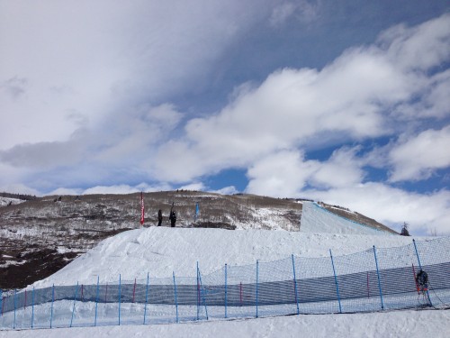 This is the middle jump for the slopestyle competition.  It is so huge.  I would love to see that too.