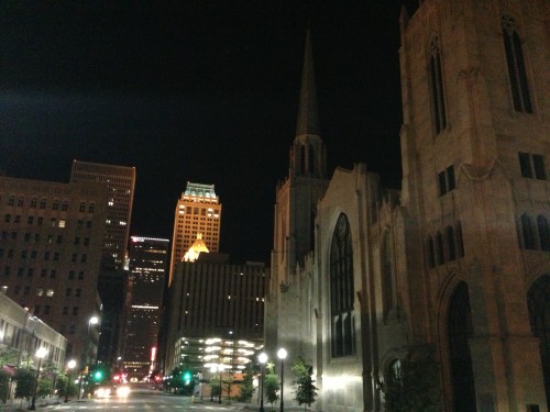 A view of my nightly walk of downtown Tulsa.