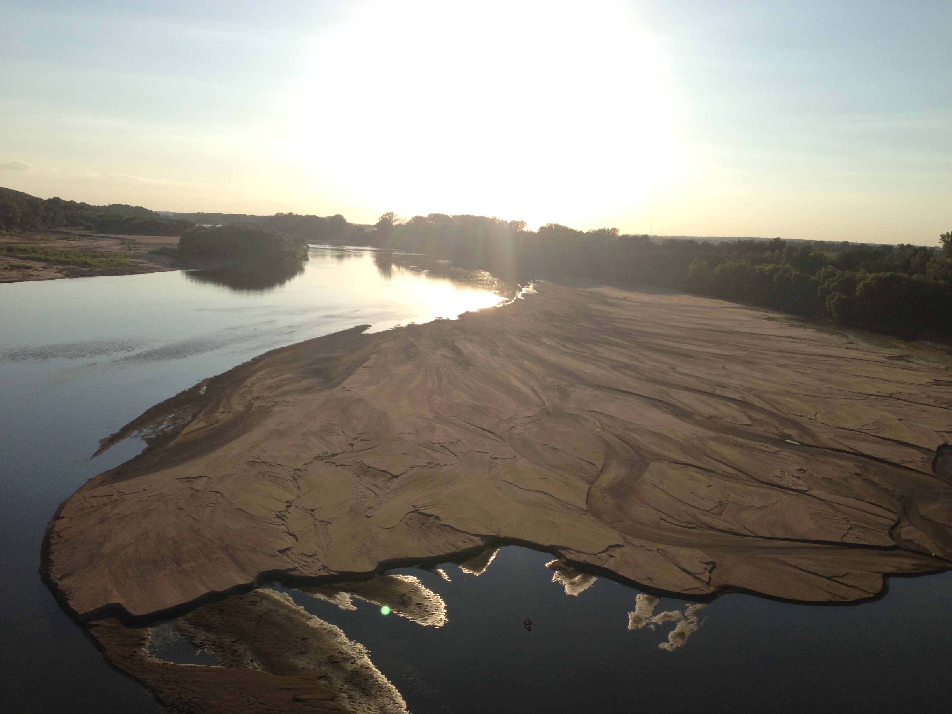 It is so dry here, the river is more sand than water and the trees on the sand bars are nearly forests.