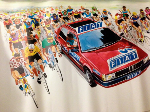Here's an old poster from the Tour de France.