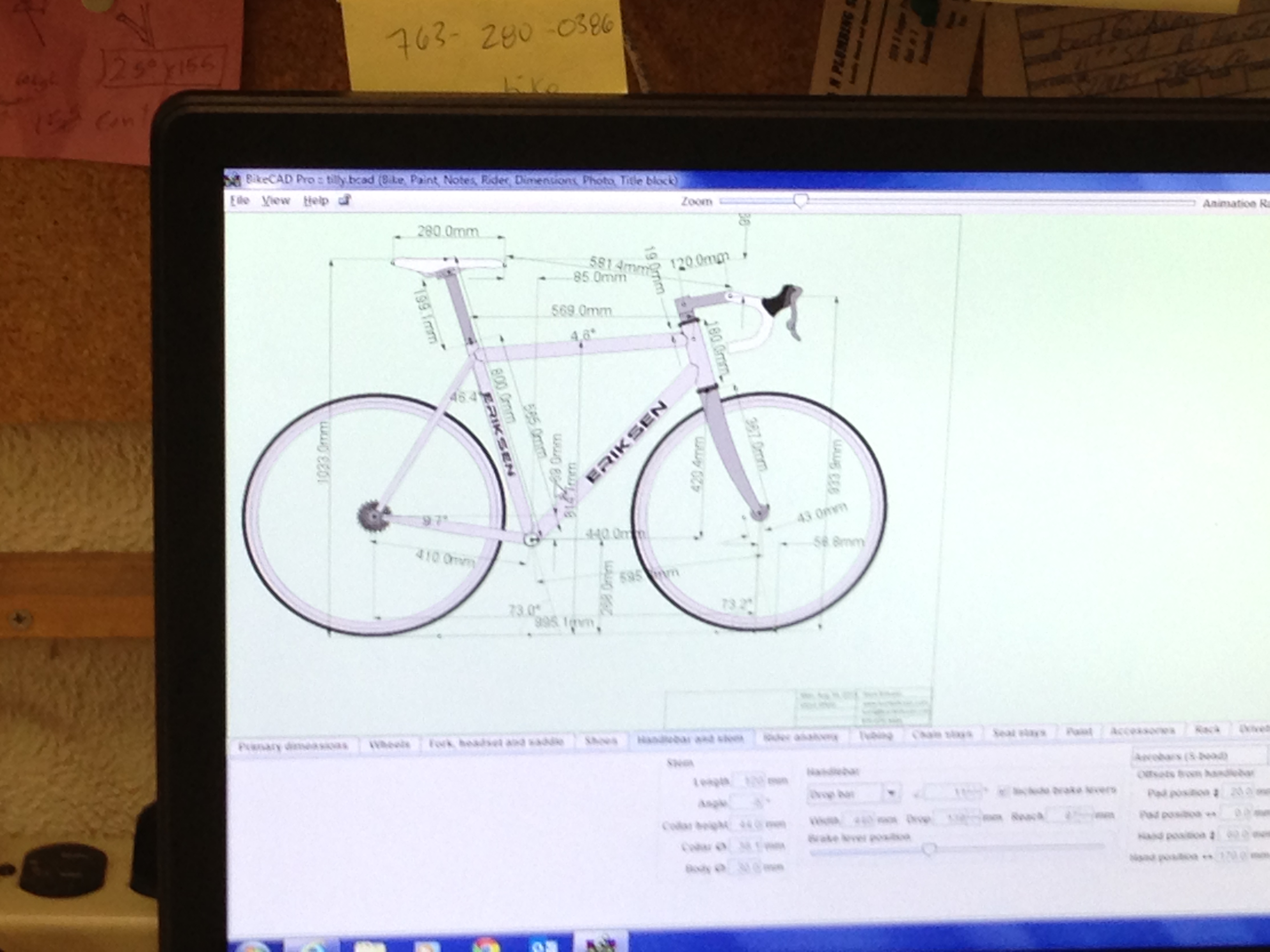 This is a CAD design of a road frame for me.