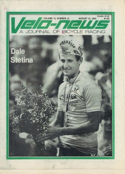 Dale on the cover of Velonews after winning the Coor's Classic in 1983.