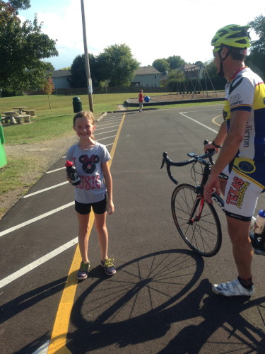 I went for a couple hour ride with Curtis Tolson.  We rode by his daughter's cross country practice.  