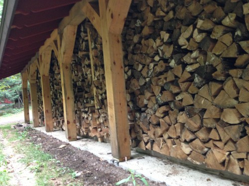 There is already a good amount of wood stacked, but there is never enough.
