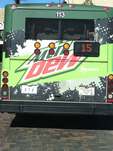 The buses in Duluth have advertising wrap all over them.  Somehow that seems wrong.