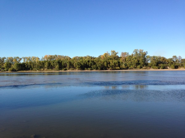 The Kansas River has been pretty low the whole year, but still looks picturesque.
