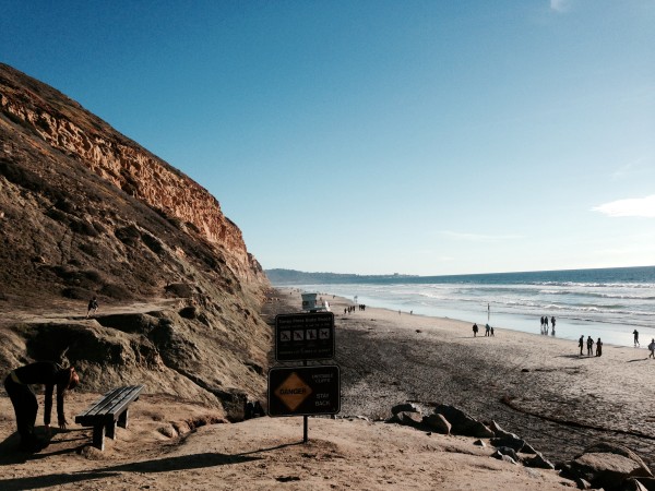 My normal photo of the beach ride at the base of Torrey Pines.  