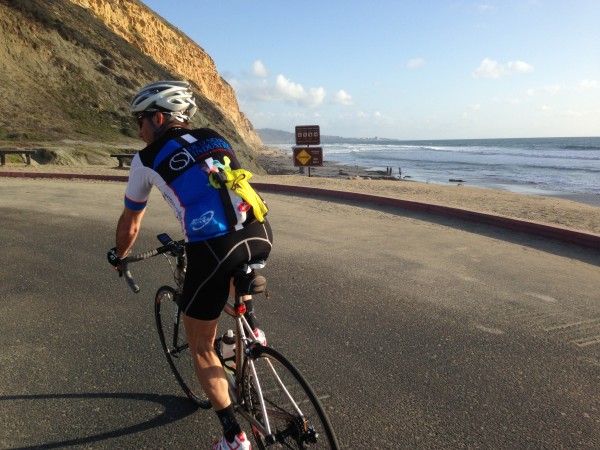 I was a little worried that Vincent was going to throttle it up the inside climb of Torrey Pines, but he didn't.