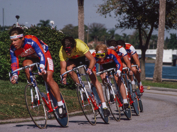 This photo is from the Tour of Americans.  It's a team time trial, obviously.  I was winning the race at this point.  I ended up 2nd overall to Davis Phinney.
