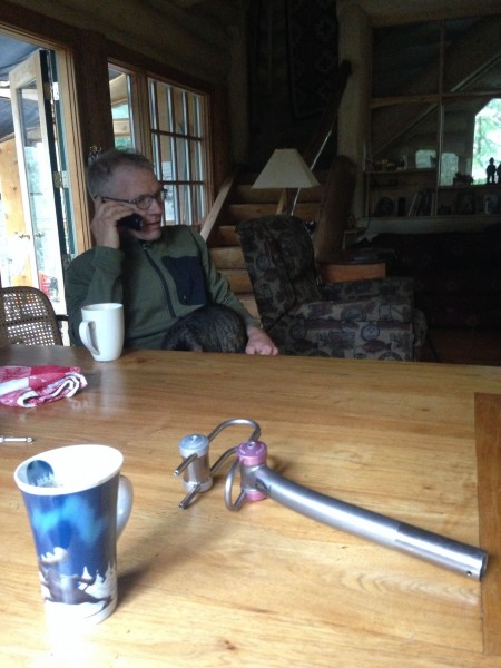 Having some morning coffee with Kent.  The phone rings pretty constant in the morning.