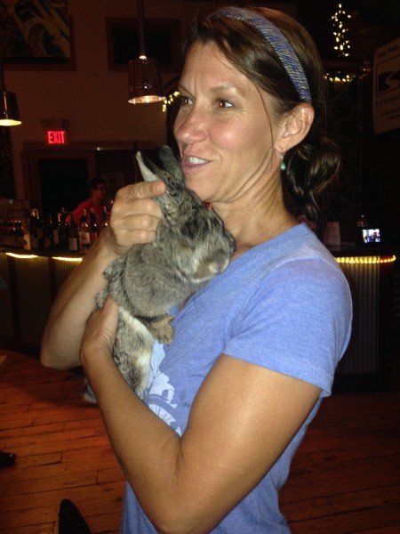 Beth and her rabbit Lucy.