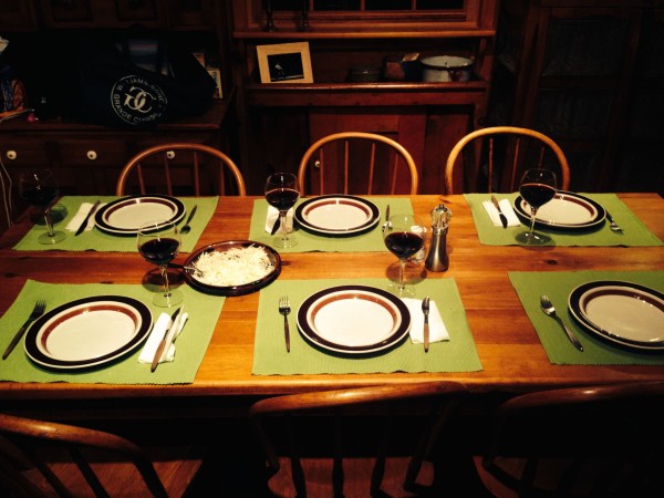 There is something to be said about a nicely set dinner table.