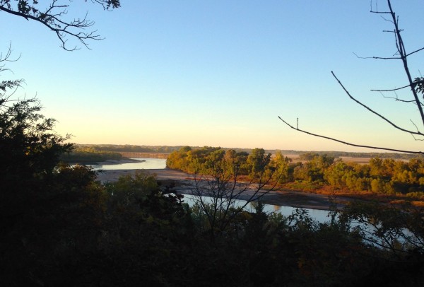 Fall picture of the Kansas River from the River Road.