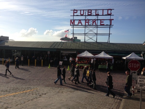 Pike Market, the most famous place in Seattle.
