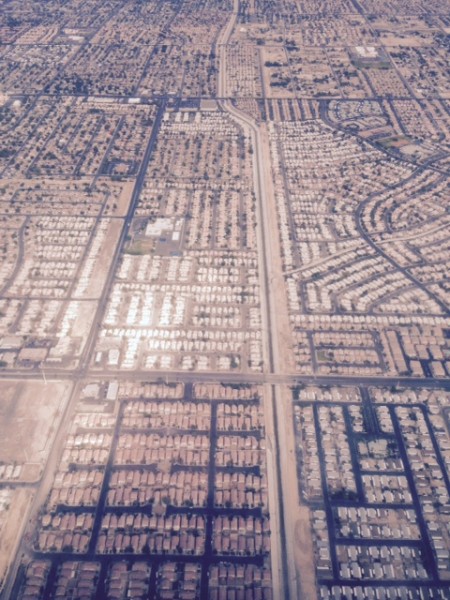 Man, Las Vegas from the air is amazing.