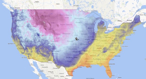 Cold weather is prevalent throughout the US.