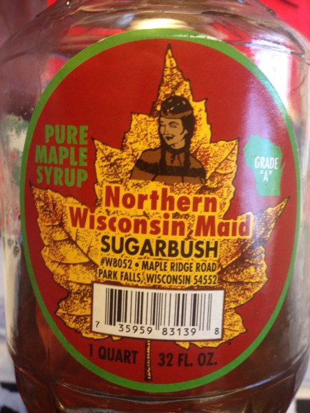 Wisconsin maple syrup.