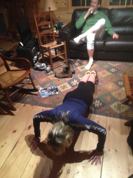 Catherine decided to do 30 pushups at 2 am last night, while Keith was brushing his teeth.