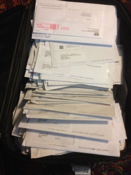 My suitcase full of medical bills.