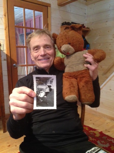 Here's a picture that Keith took of Dennis with a bear that his father got for him on his birthday in Paris at the end of World War 2.
