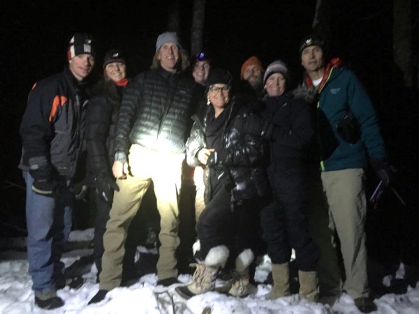 The gang at midnight up on the Hemlock Ridge.
