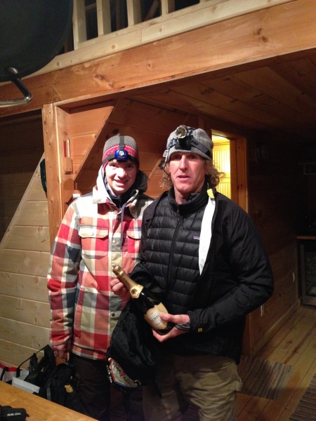 Me and Parker about ready to head out last night for the New Year's hike.