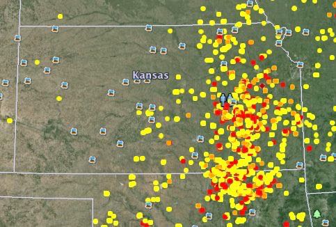 Topeka was the epicenter of burning, of the whole US, on Saturday.