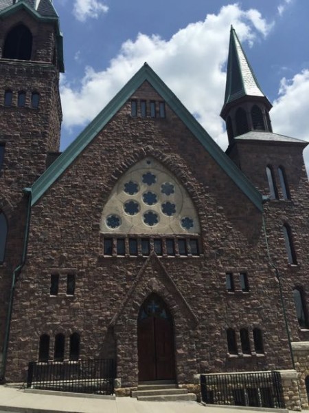 There are lots of beautiful churches in downtown Burlington.
