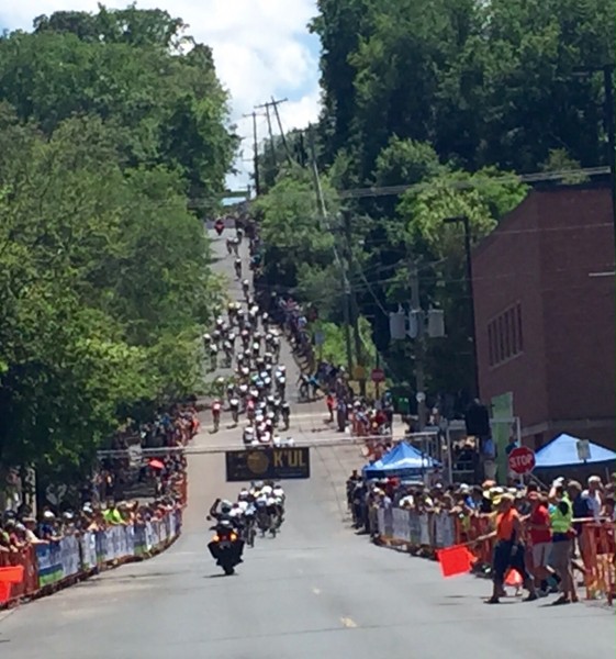 The climb from the final corner.  It keeps going up from there.