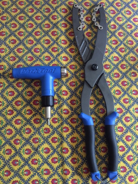I picked up a couple visitor gifts for stopping by.  The tool on the right is a torx wrench and then the chain whip that is more like chain pliers.  It will be interesting to see if it works as well as a normal chain whip.