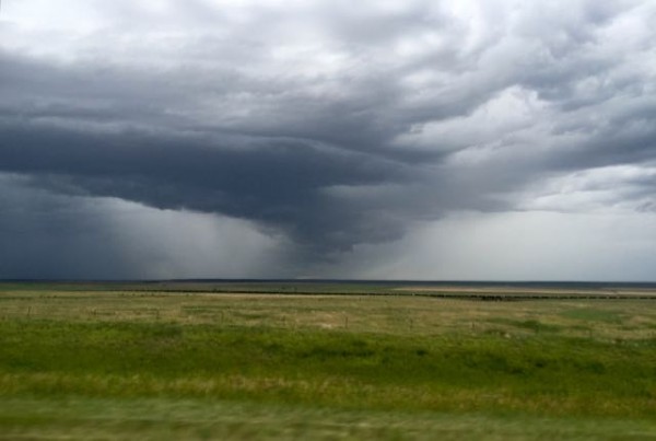 The weather on the Eastern plains of Colorado was pretty epic driving out.